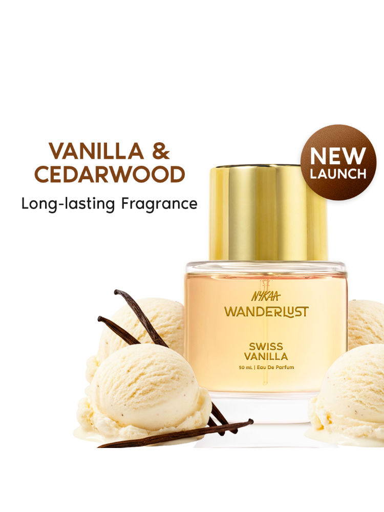 Nykaa Wanderlust Swiss Vanilla EDP Sweet Perfume Cedarwood Long Lasting Fragrance Women Day+Night-image-33