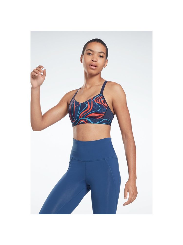 Reebok Womens Training Techstyle Lux Strappy Sports Bra Nature Grown Print-picture-24