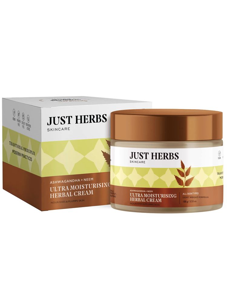 Just Herbs Ayurvedic Herbal Nourishing Face Moisturizing Massage Cream-picture-2