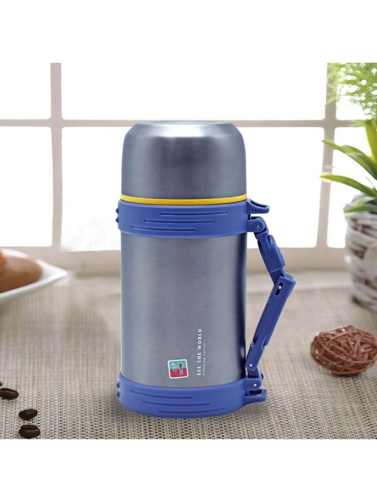 Kookee Blue Stainless Steel Vacuum Insulated Double Wall Flasks - 1200Ml-picture-7