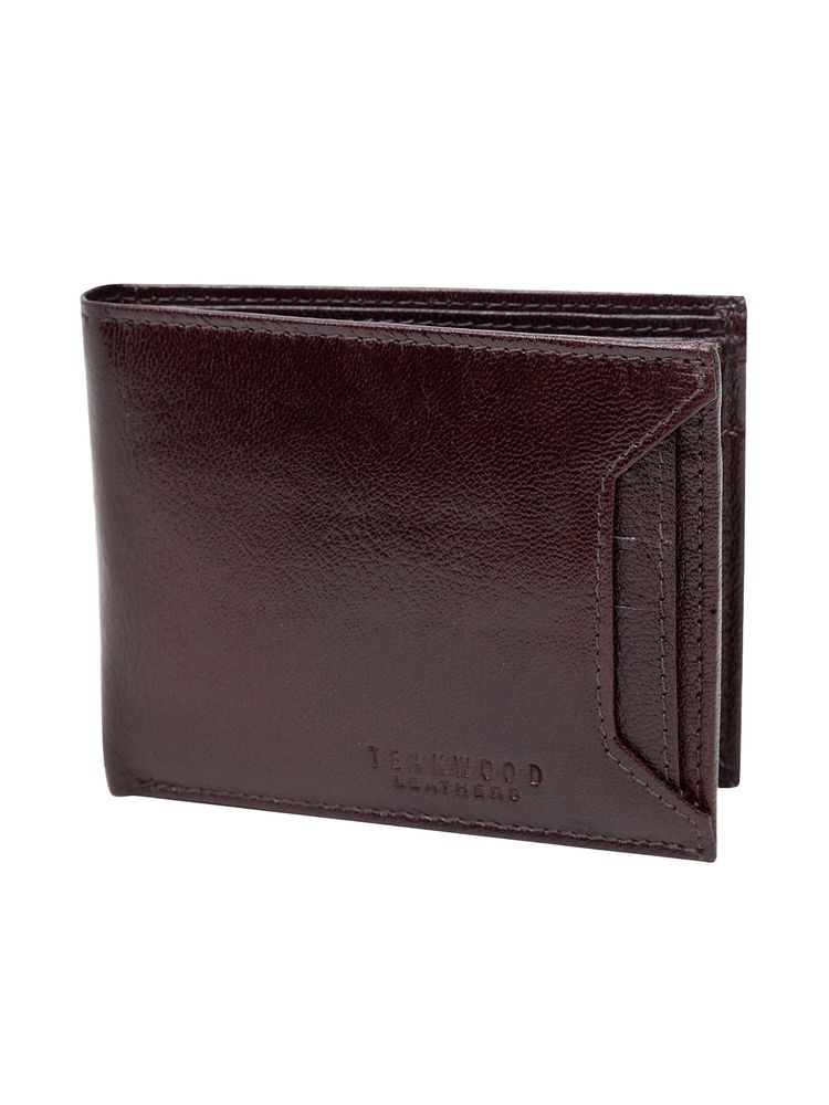 Teakwood Leathers Men Brown Textured Leather Wallet-image-9