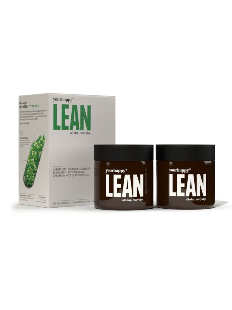 YourHappyLife Lean Fat Burner & Carb Blocker - Clinically Proven Weight Loss Capsules (Pack of 2)