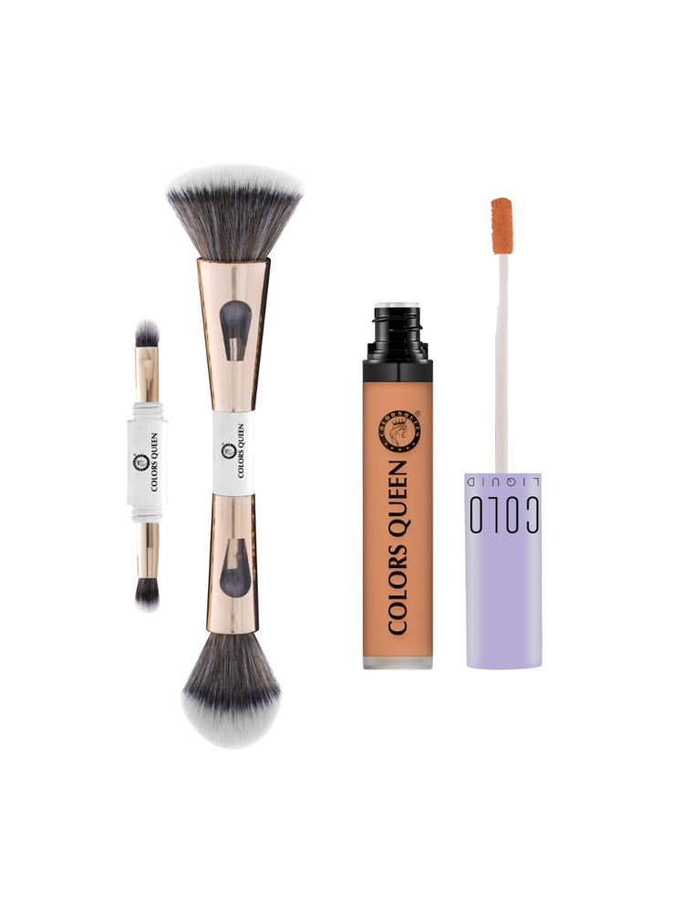Colors Queen 4 In 1 Makeup Brush With Conceal & Reveal Liquid Concealer - Orange-image-24