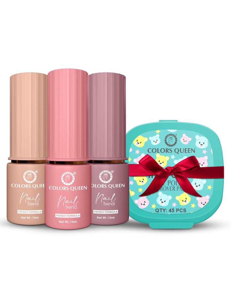 Colors Queen Nail Paint Combo Set Of 3 With Free Nail Paint Remover Wipes-picture-27