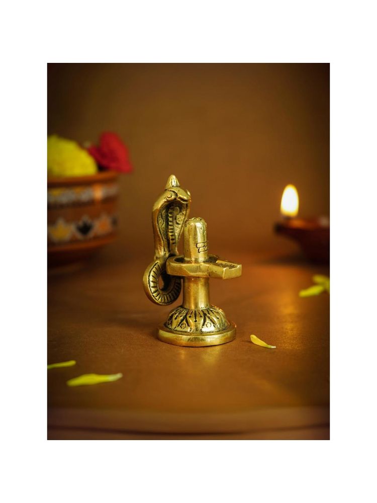 Ekhasa 100% Pure Brass Shivling for Home Puja (6 Inches)-picture-8