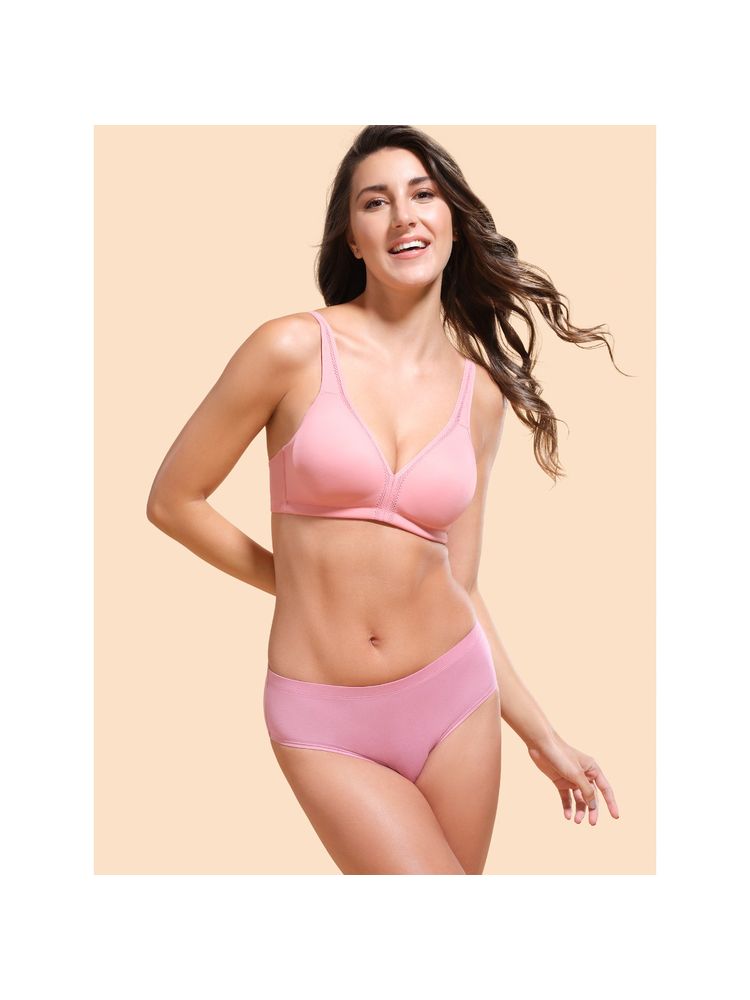 Enamor F024 Plush Comfort Full Support Bra - Non-Padded Wirefree High Coverage - Confetti-picture-26