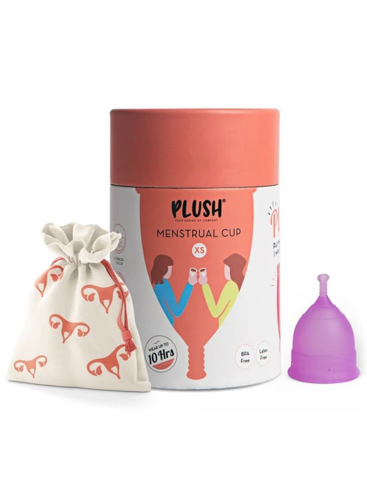 Plush Reusable Menstrual Cup With Cotton Carry Pouch-image-42