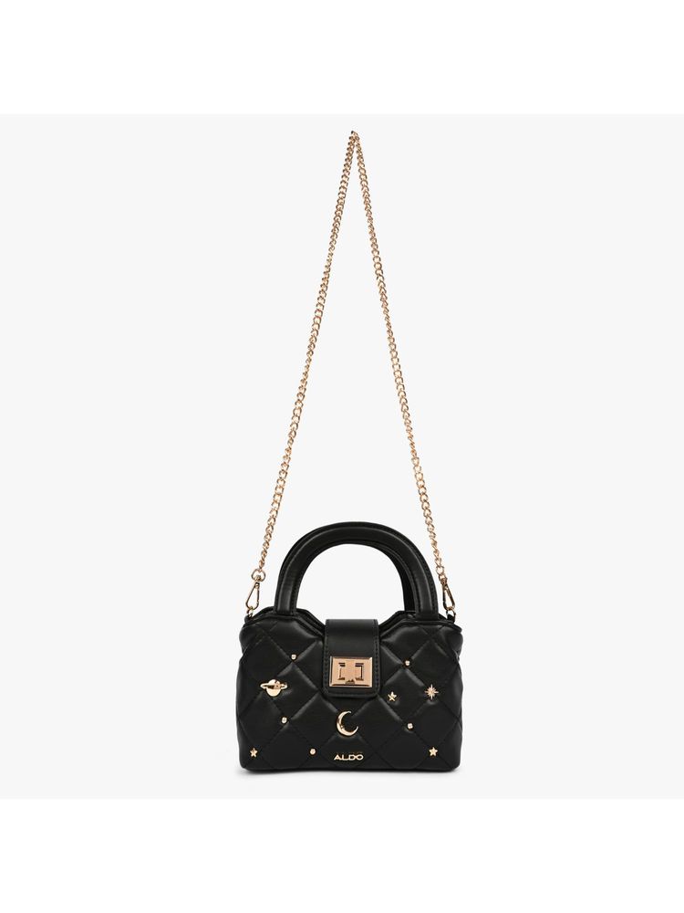 Aldo BONDAR Women's Black Top Handle Handbag with Detachable Strap-picture-22