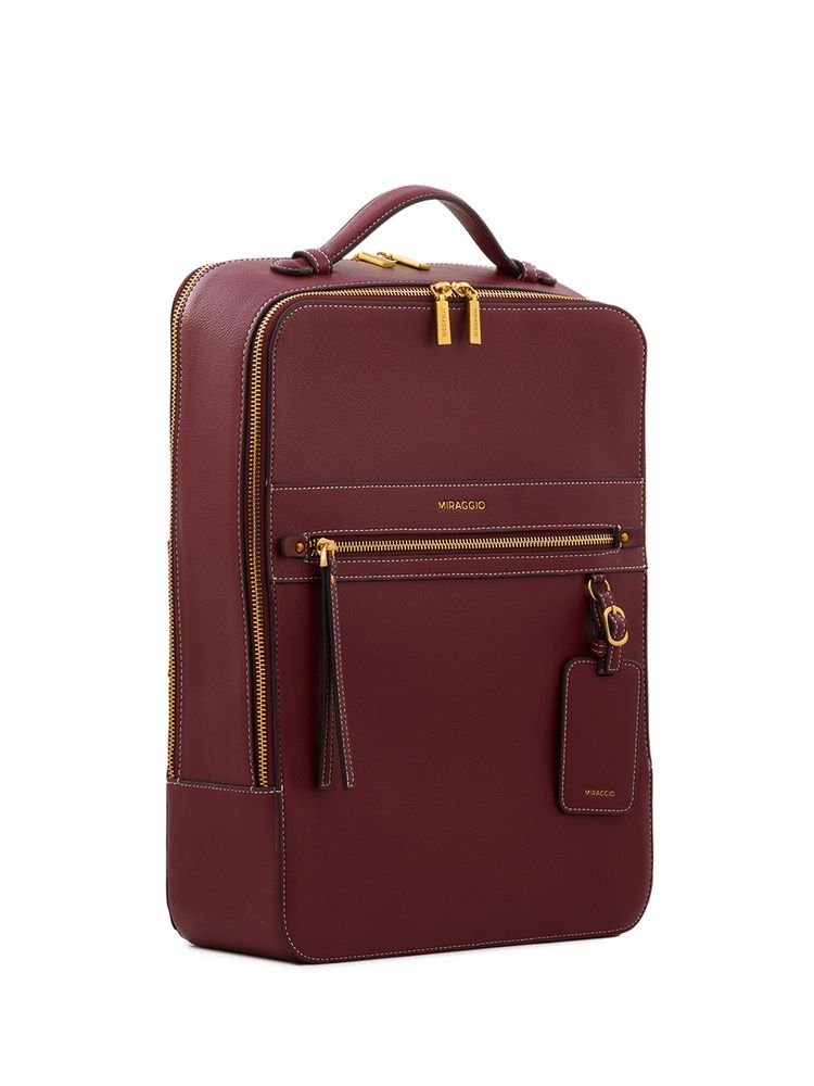 MIRAGGIO Women Planner 14 Inch Laptop Backpack - Wine (L)-picture-16