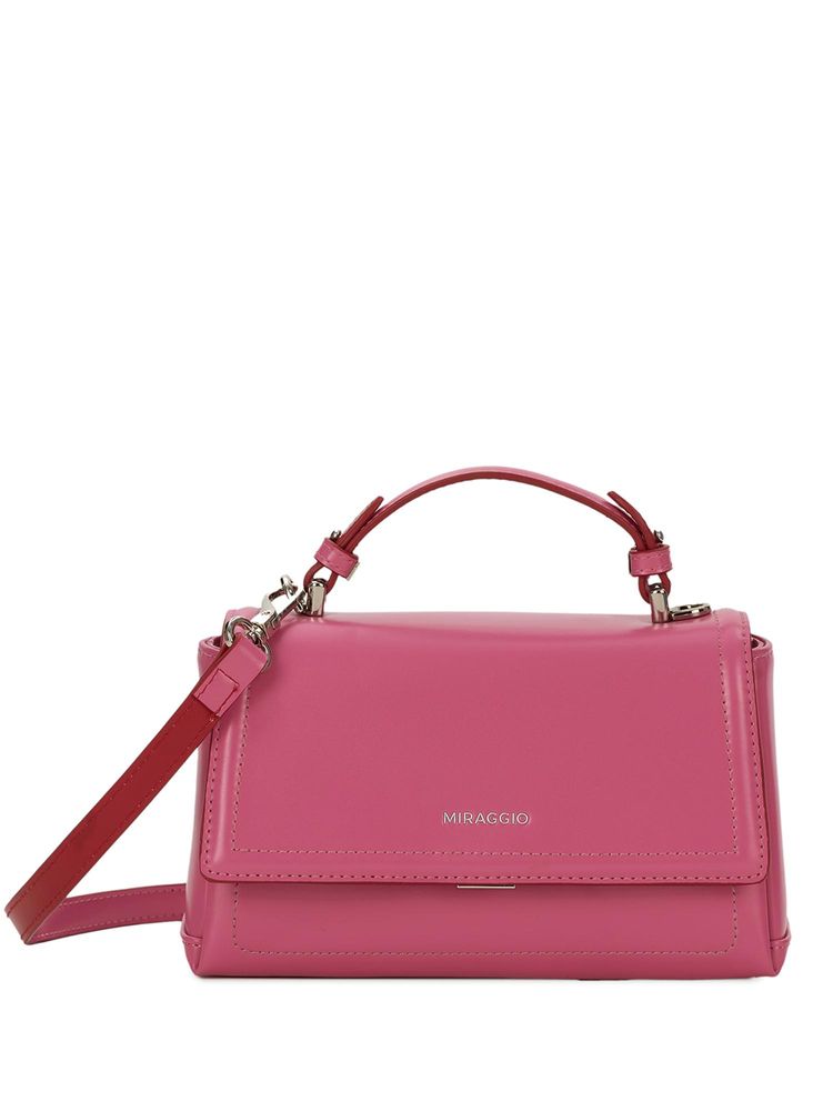 MIRAGGIO Fluer Top Handle Satchel Bag with Detachable Strap - Pink (S)-image-34