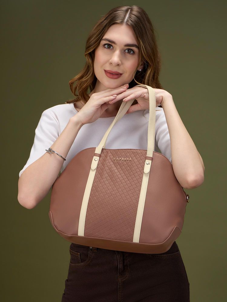Caprese Women Alpine Chocolate Brown Medium Satchel Bag with Detachable Strap-image-21