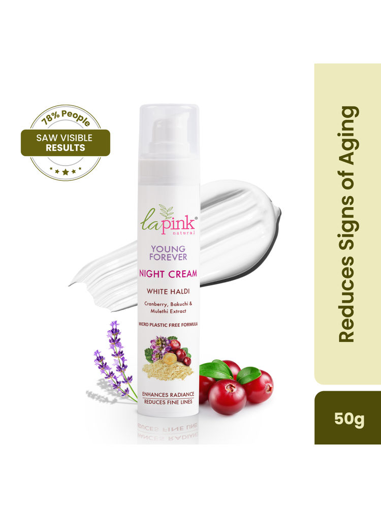La Pink Young Forever Anti-Aging Night Repair Cream With Bakuchi For Fine Lines & Wrinkles-image-40