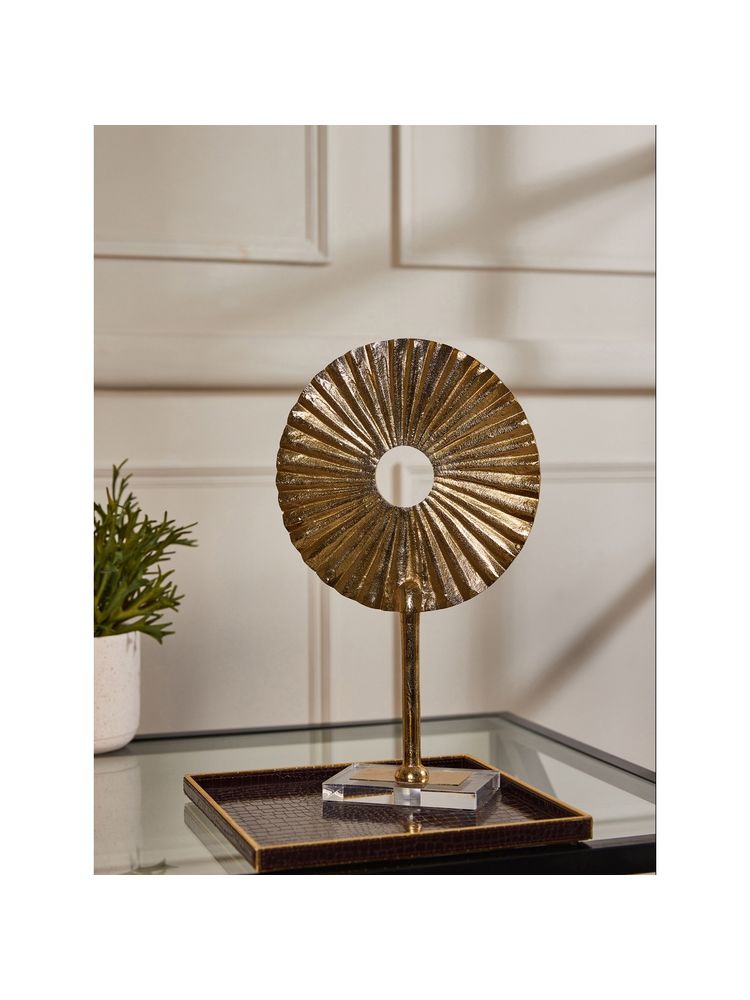 Pure Home + Living Large Gold Lotus Leaf Stand-image-39