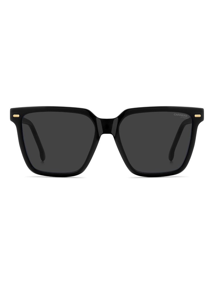 CARRERA Grey Lens Rectangle Black Full-Rim UV Protection Sunglasses (57)-image-2