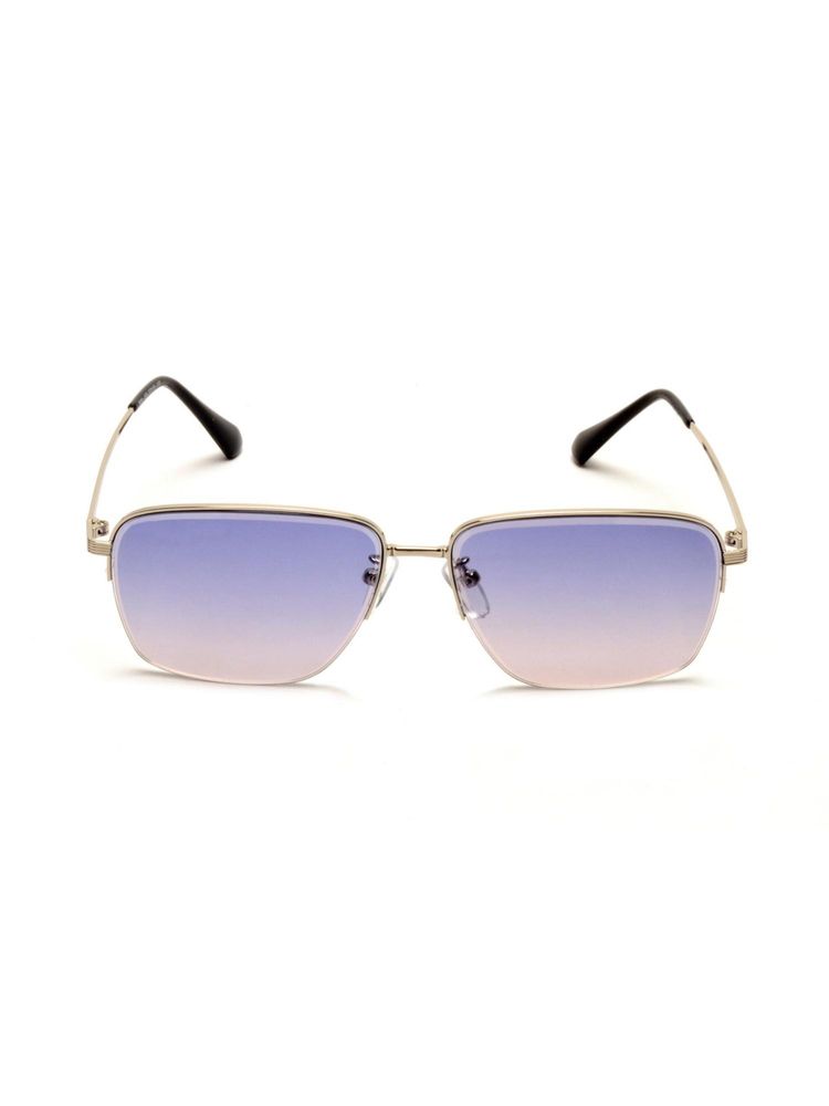 Mespee Gold Half Rim Rectangular Stylish UV Protected Sunglasses (57)-image-2