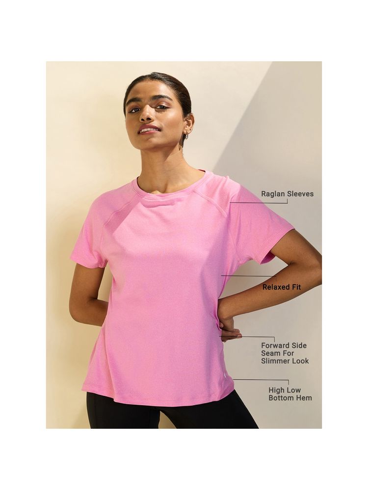 Nykd by Nykaa Sun Protect Tee NYK296 Fuchsia Pink Melange-picture-26