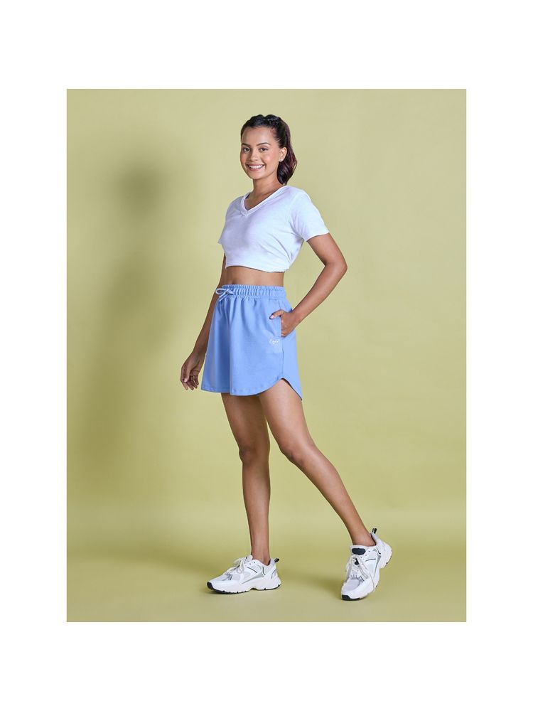 Nykd By Nykaa Knit Terry Shorts -NYLE503-Hydrangea-picture-13