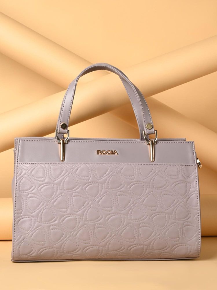 ROCIA By Regal Lilac Embossed Classic Handbag - Purple-image-41
