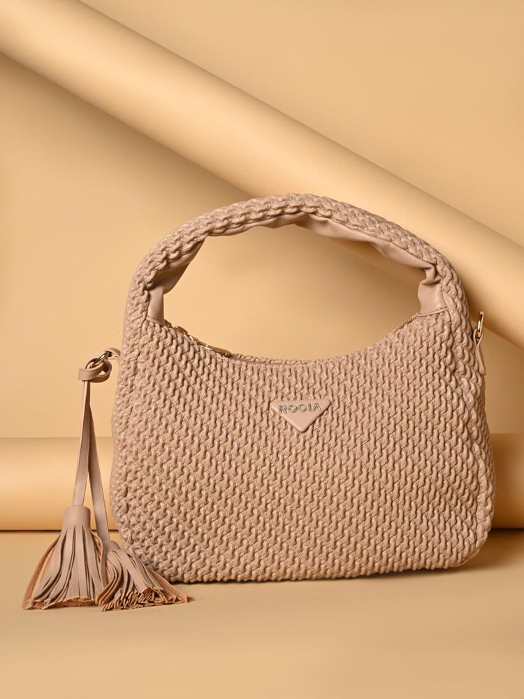 ROCIA By Regal Khaki Casual Textured Day Handbag-image-36