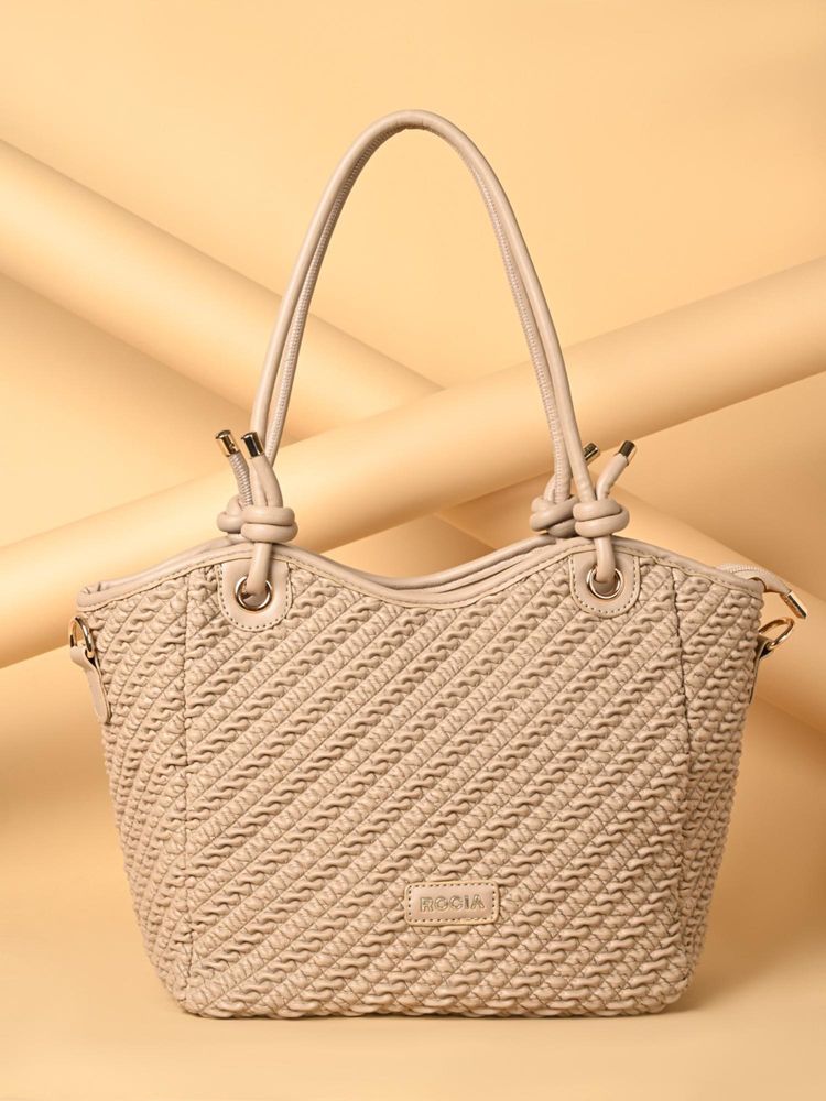 ROCIA By Regal Khaki Casual Textured Day Handbag-image-14