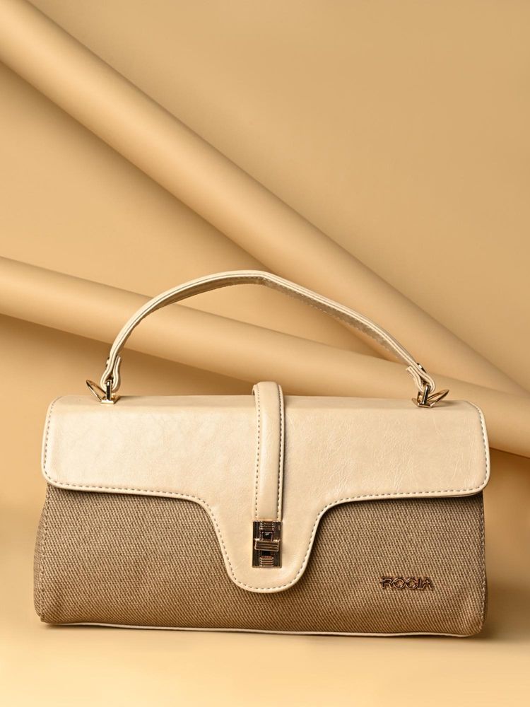 ROCIA By Regal Beige Smart Jute Textured Handbag-image-21