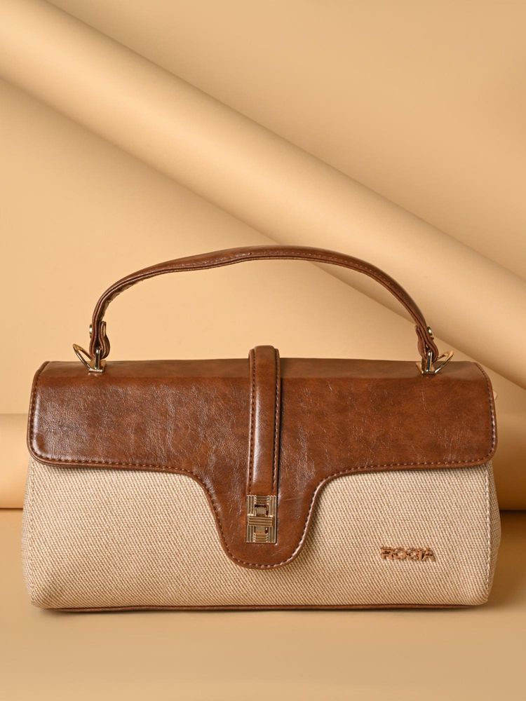 ROCIA By Regal Brown Smart Jute Textured Handbag-image-32