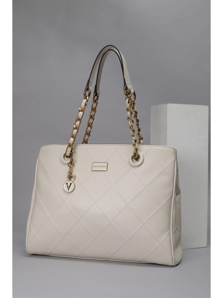 Van Heusen Women Beige Embroidered Casual Handbag-image-12