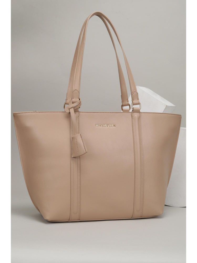 Van Heusen Women Beige Solid Casual Handbag-image-34
