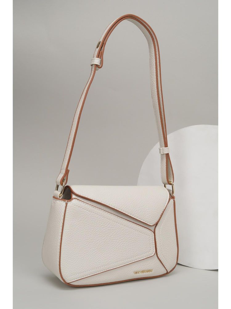 Van Heusen Women White Textured Casual Handbag-picture-43