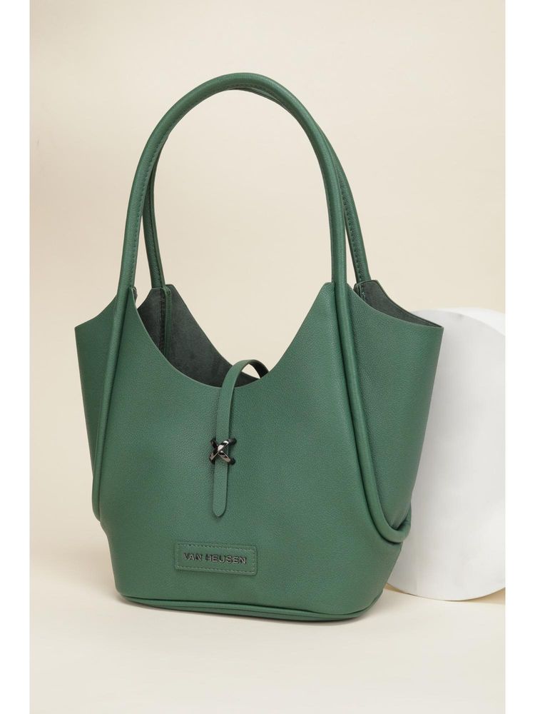 Van Heusen Women Green Textured Casual Handbag-image-27