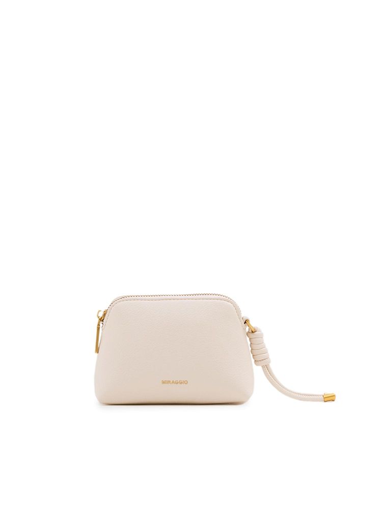MIRAGGIO Unisex Verona Beige Travel & Utility Pouch - Ivory-image-3