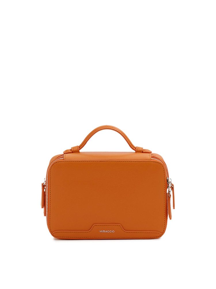 MIRAGGIO Women Avery Vanity Orange Kit Pouch (S)-image-45