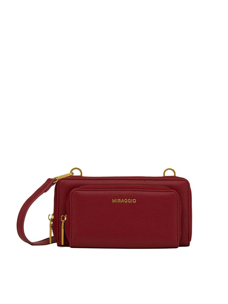 MIRAGGIO Women Tia Red Wallet With Detachable Strap (M)-picture-18