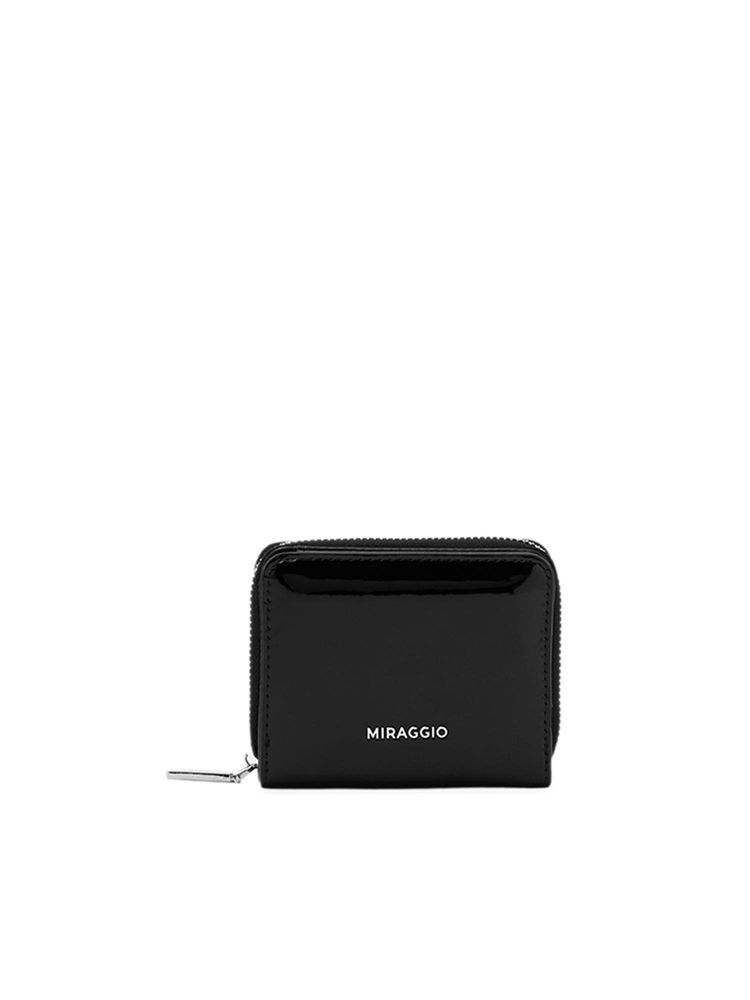 MIRAGGIO Women Taffy Solid Green Wallet - Black (S)-picture-37