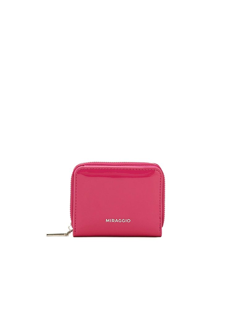 MIRAGGIO Women Taffy Solid Green Wallet - Pink (S)-picture-12
