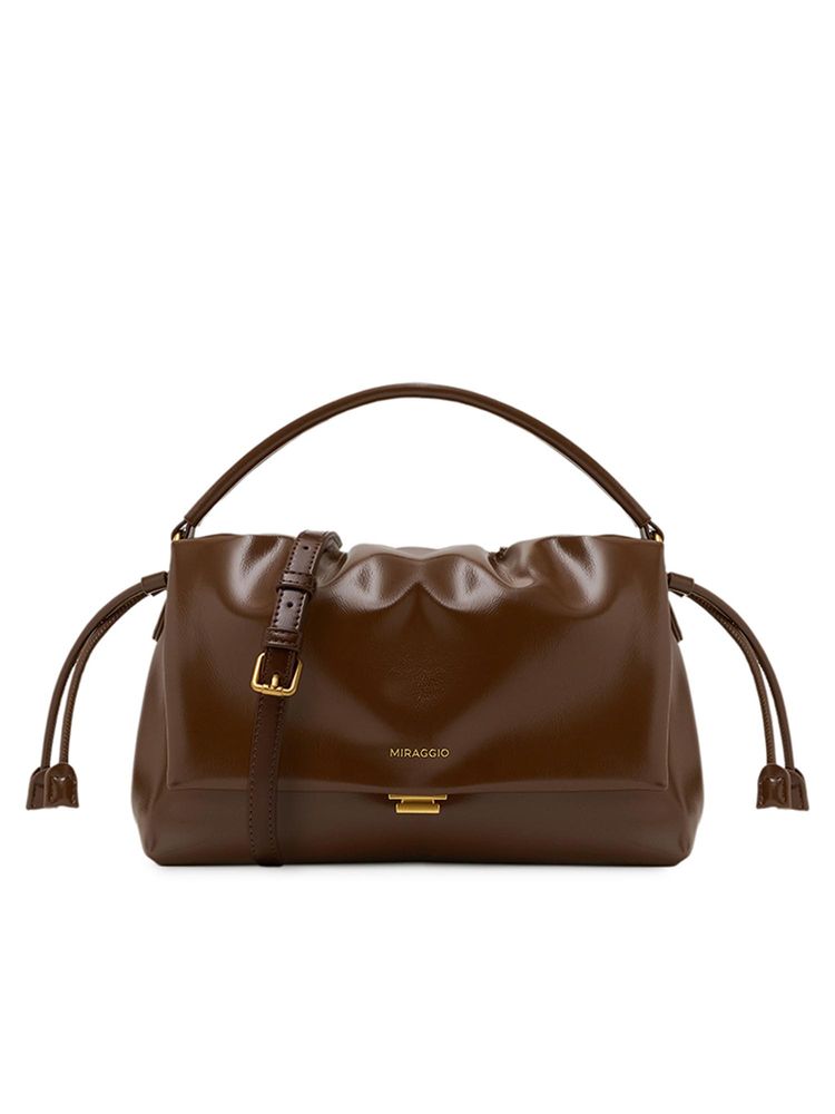 MIRAGGIO Women Mindy Brown Sling Bag With Detachable Strap (S)-picture-16