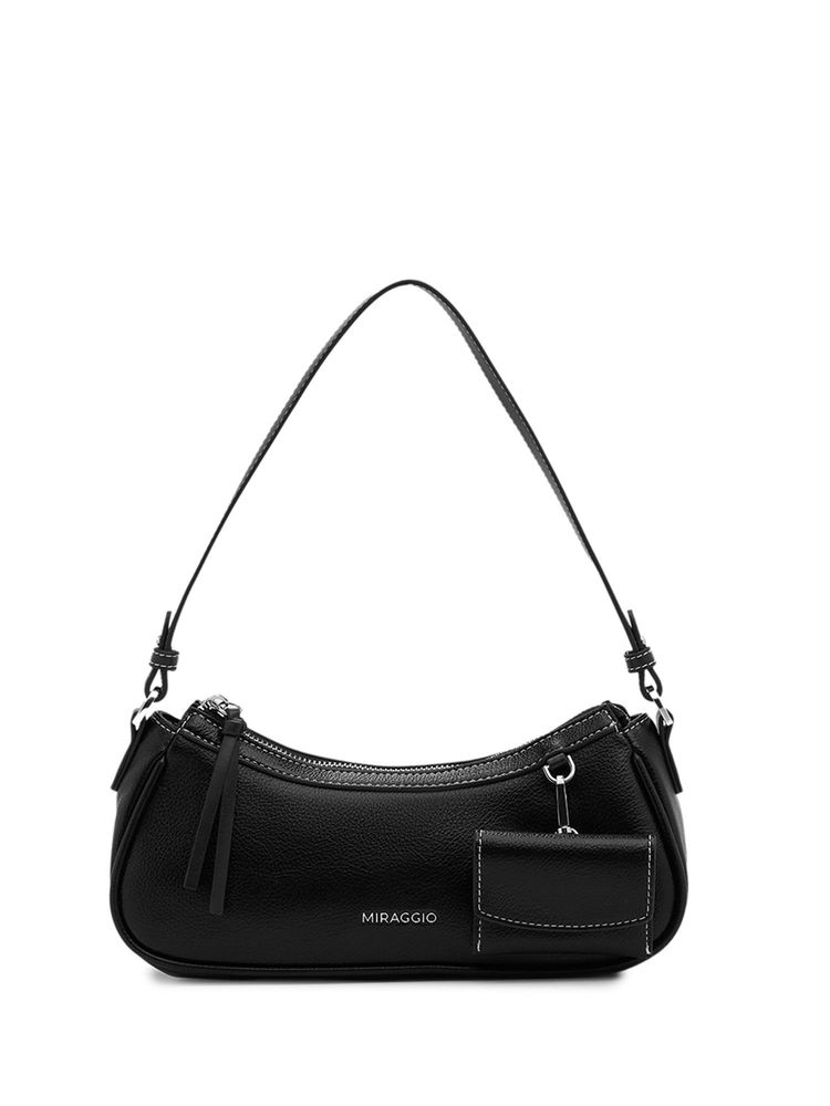 MIRAGGIO Women Melanie Black Solid Handbag (M)-picture-17