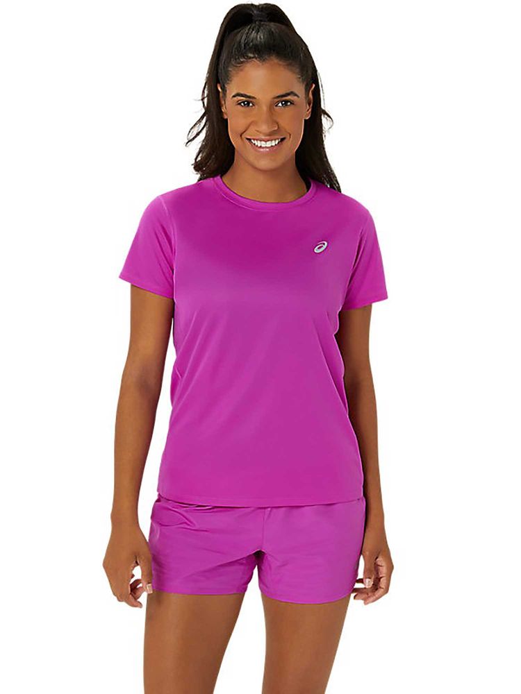 ASICS Purple Solid Polyester Regular T-Shirt-image-42