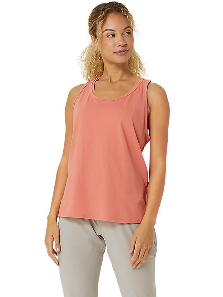 ASICS Red Solid Cotton Regular Tank Top-picture-21
