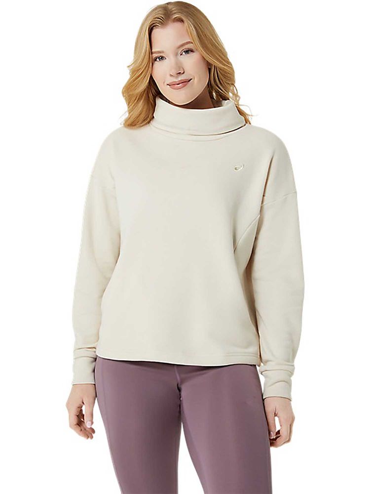 ASICS Beige Solid Cotton Relaxed Sweatshirt-picture-19