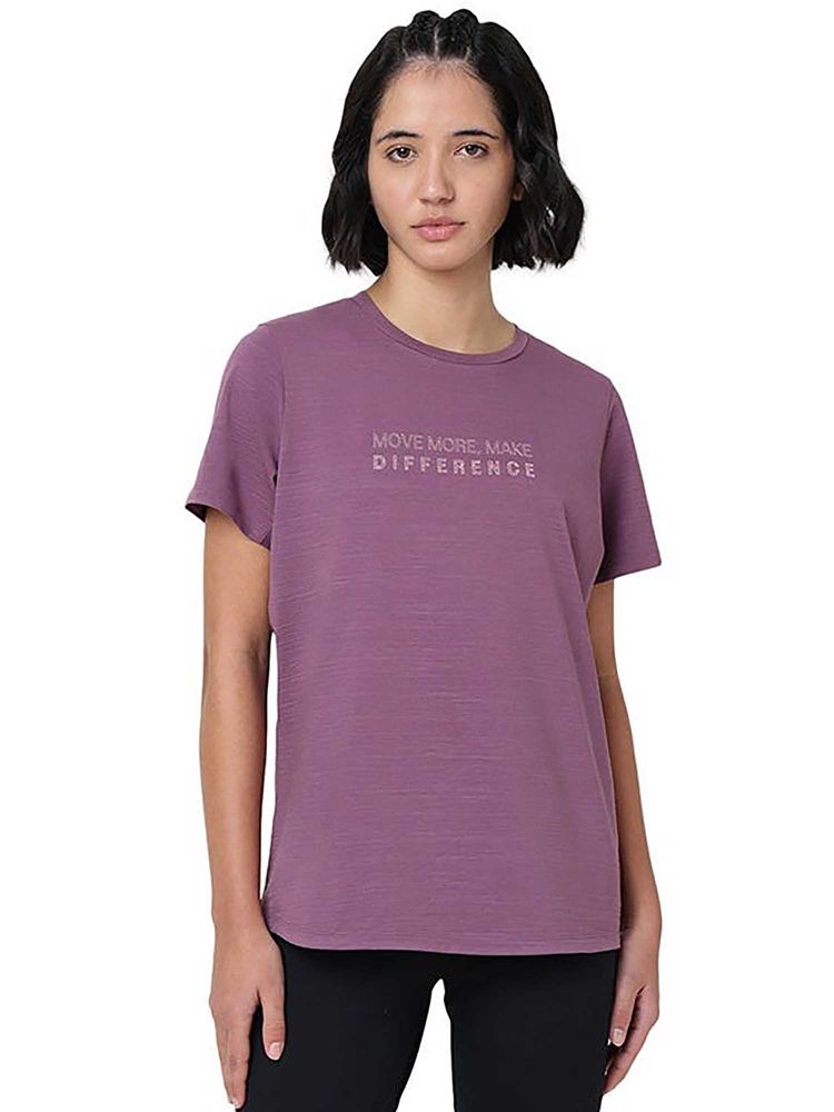 ASICS Purple Typography Cotton Regular T-Shirt-picture-27