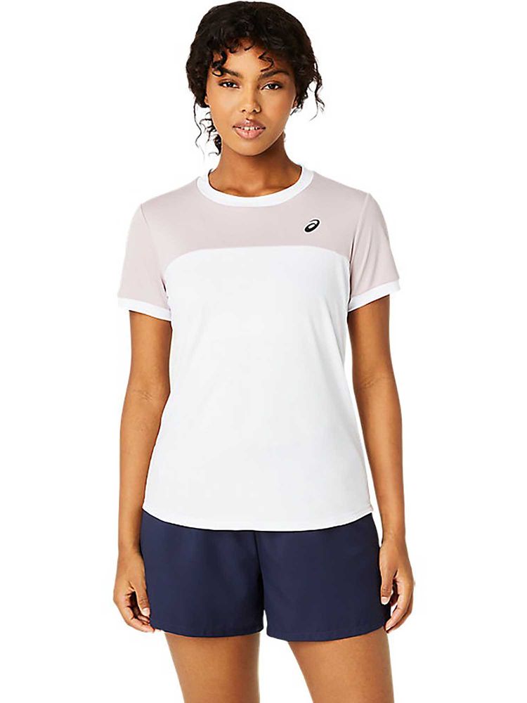 ASICS White Colorblock Polyester Slim T-Shirt-picture-24