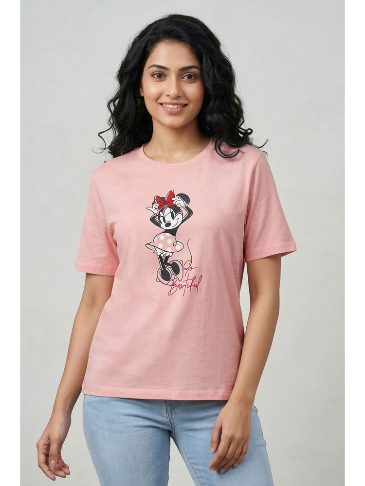 Zivame Knit Cotton Loungewear T-Shirt - Gossamer Pink-picture-22