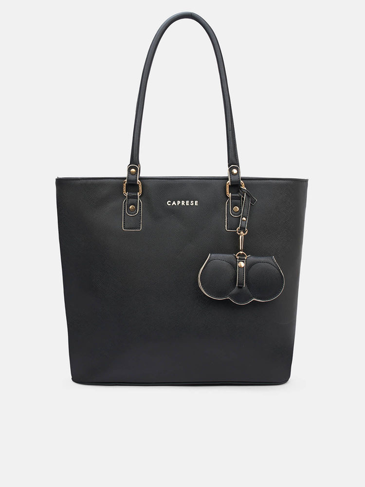 Caprese Women Black Tote Bag with Sunglass Case (L)-picture-11