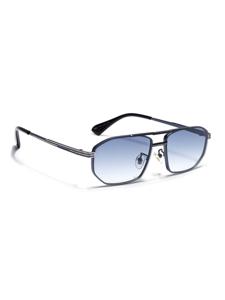 Voyage Unisex Rectangle Blue Lens Blue Frame Sunglasses - MG7535 (44)-picture-0