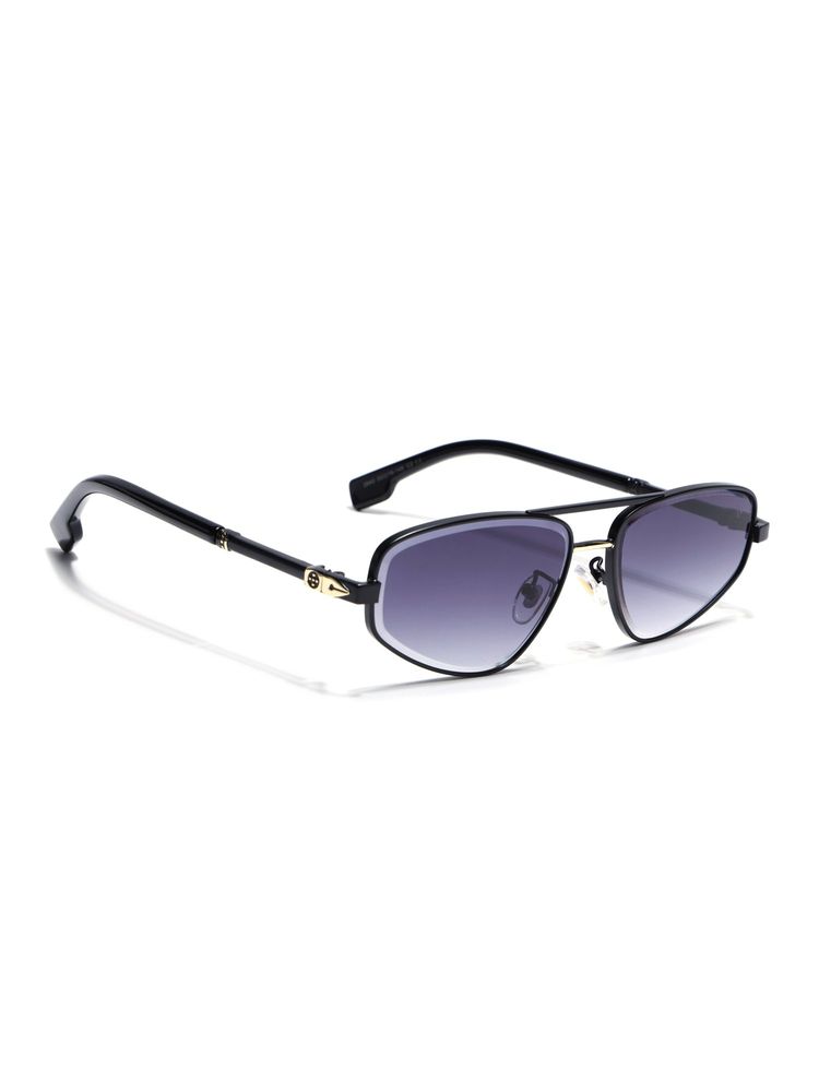 Voyage Unisex Rectangle Grey Lens Black Frame Sunglasses - MG7518 (53)-image-46