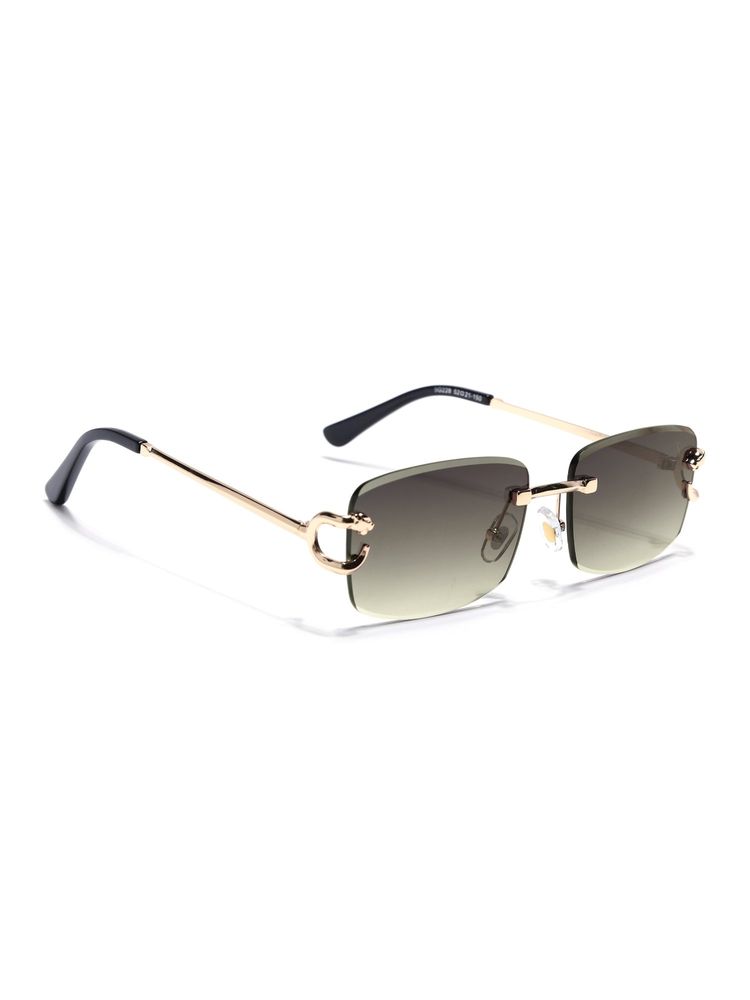 Voyage Unisex Rectangle Green Lens Gold Frame Sunglasses - MG7527 (52)-picture-28