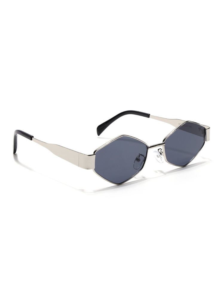 Voyage Unisex Irregular Grey Lens Silver Frame Sunglasses - MG7391 (55)-picture-13