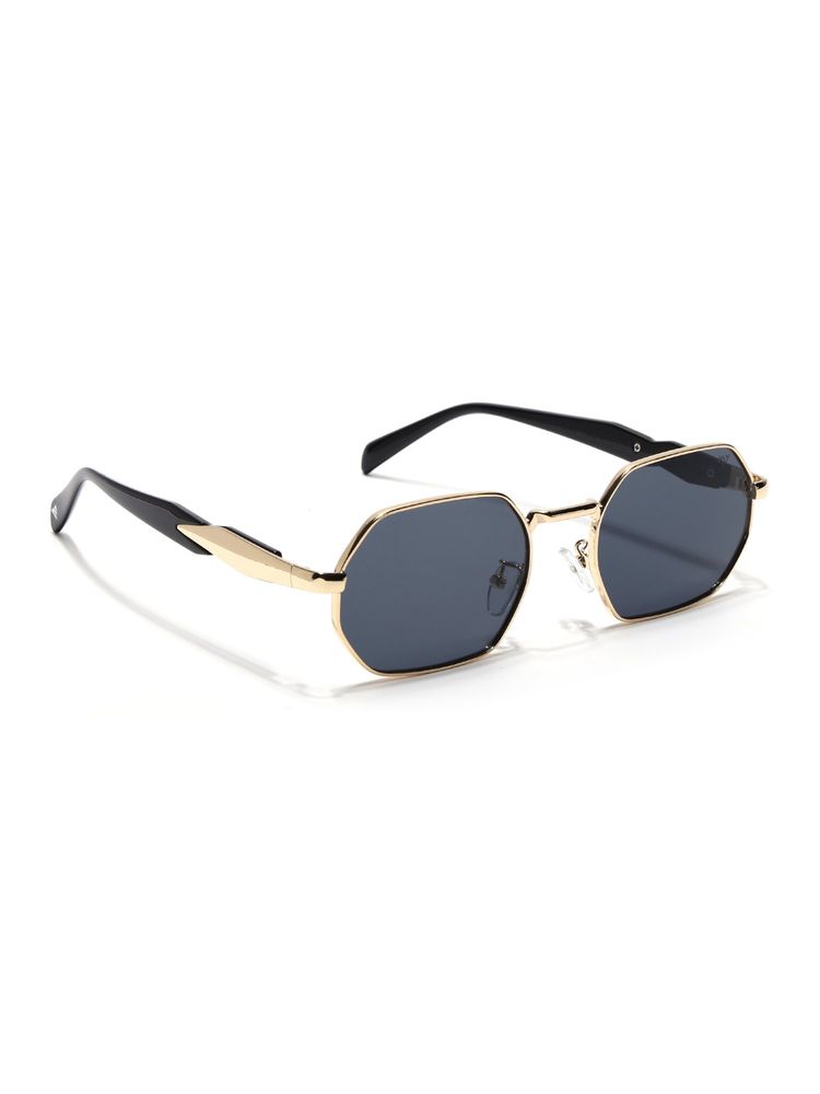 Voyage Unisex Rectangle Grey Lens Gold Frame Sunglasses - MG7389 (56)-image-33