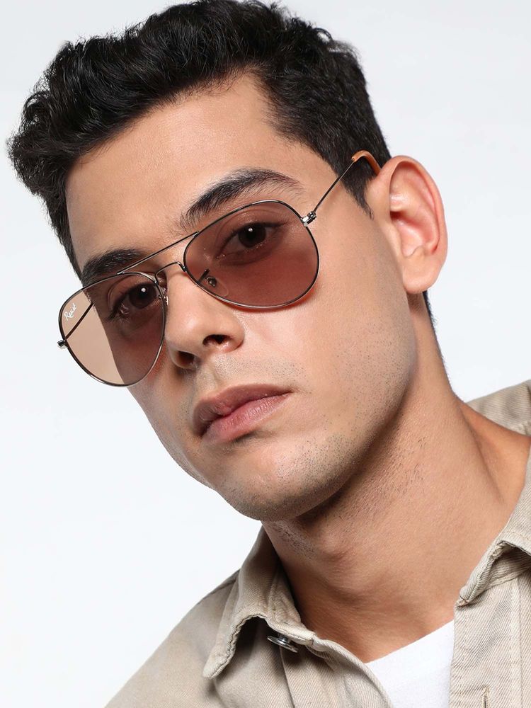 RESIST EYEWEAR UV Protected Silver Pink Candy Night Vision Aviator Sunglasses (58)-image-8